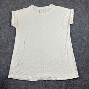 BOODY Women’s White Cuffed Bamboo Short Sleeve T-Shirt size: XS